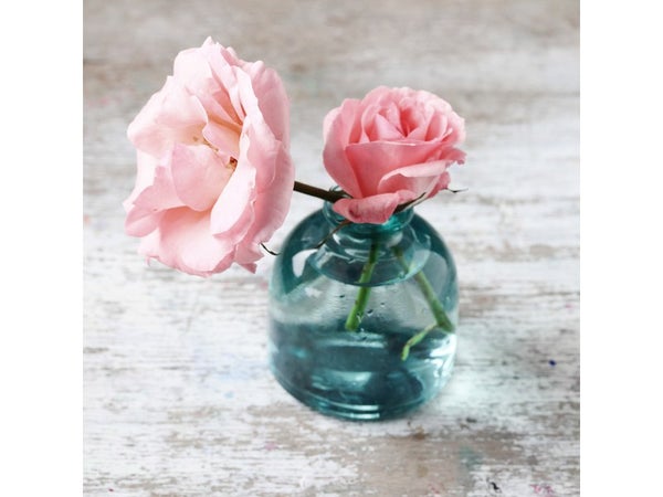 Toile imprimée Roses dans vase ARTIS l.30 x H.30 cm