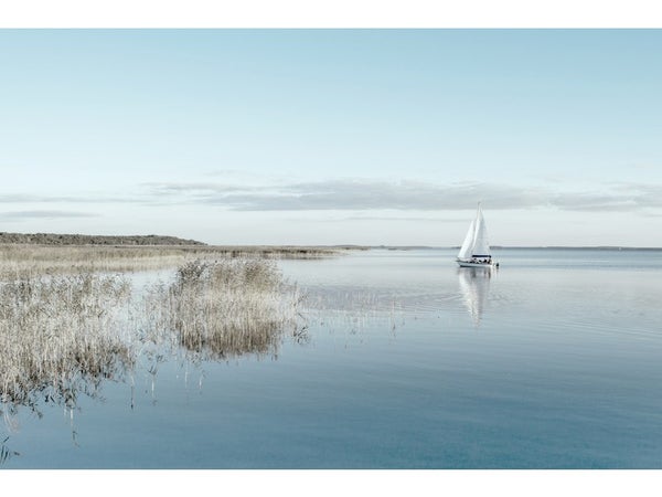 Toile imprimée Bateau sur lac ARTIS l.97 x H.65 cm