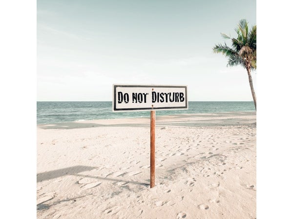 Toile imprimée Do not disturb ARTIS l.30 x H.30 cm
