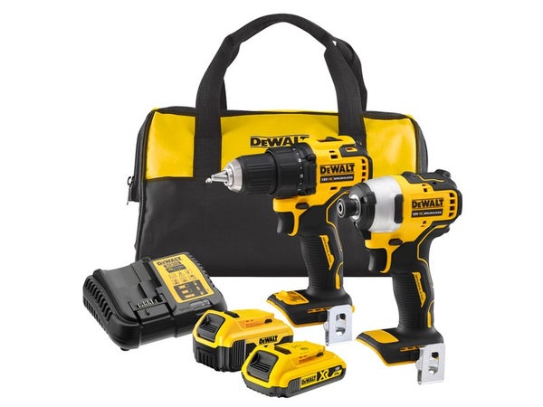 Kit de 2 outils sans fil DEWALT Dck2078mdr-qw, 18 V 4 ah, 2 batteries