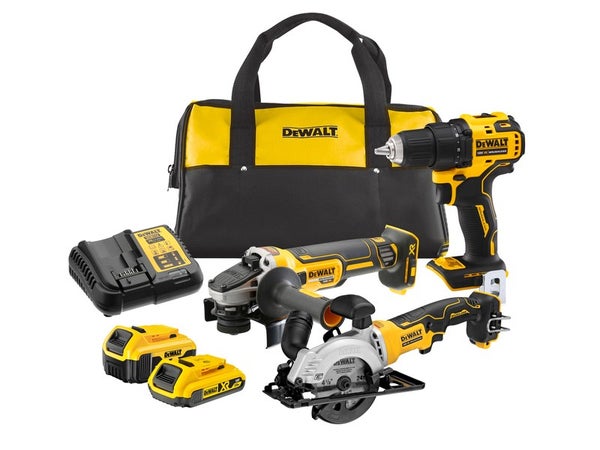 Set de 3 outils sans fil DEWALT Dck373mdr-qw, 18 V 4 ah, 2 batteries BRUSHLESS DUAL RUN