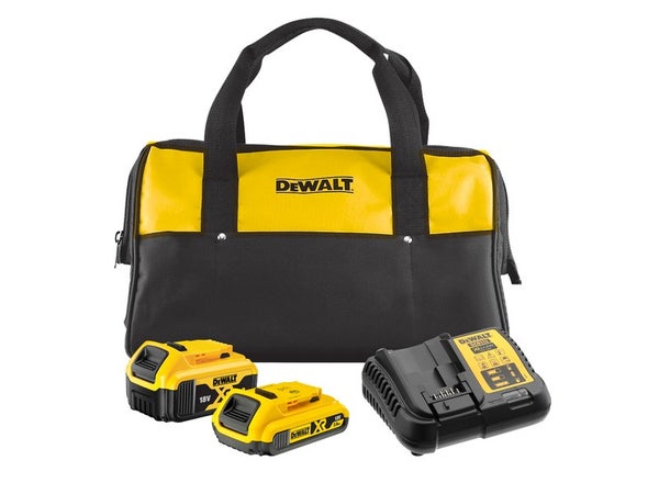 Lot de 2 batteries et 1 chargeur DEWALT, 18 V Dcb113mdr-qw li-ion