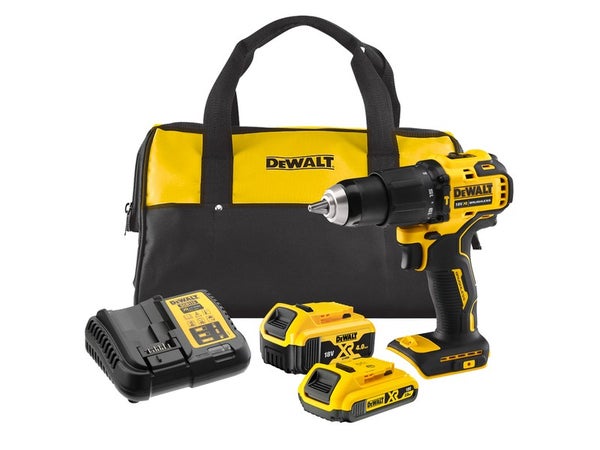 Perceuse visseuse sans fil, DEWALT 18 V 4 Ah, 2 batteries DualRun DCD709MDR-QW
