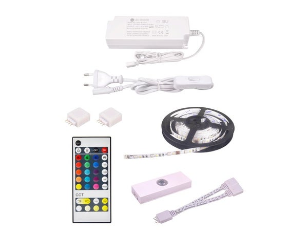 Kit ruban LED 5m multicolore et blanc 4000K Ledflexi INSPIRE