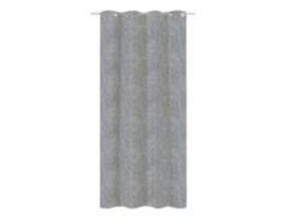 Rideau occultant thermique velours chenille, Auriane gris l.140 x H.280 cm,