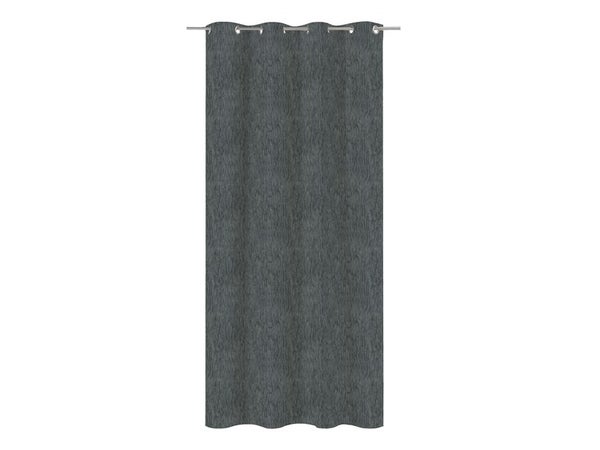 Rideau occultant thermique velours chenille, Auriane anthracite l.140 x H.280cm,