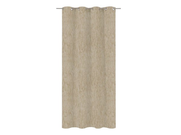 Rideau occultant thermique velours chenille, Auriane beige l.140 x H.280 cm