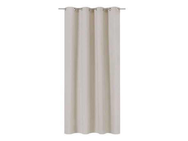 Rideau occultant aspect velours, Annalise beige l.140 x H.280 cm