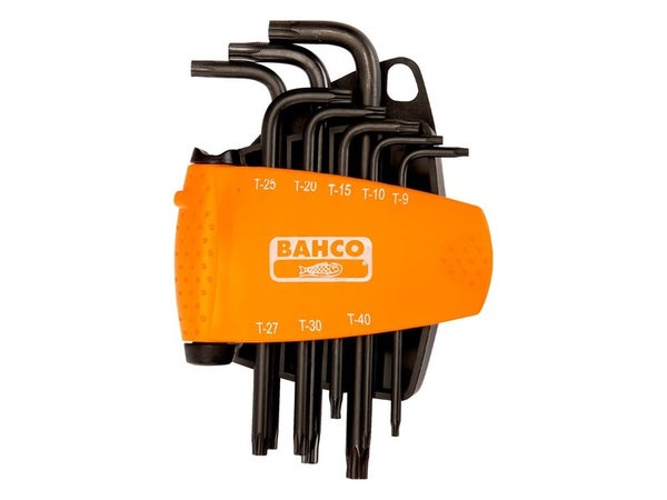 Jeu de 8 clés mâle torx longue, 9-10-15-20-25-27-30-40 mm mm BAHCO