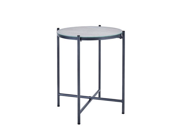 Table d'appoint, NATERIAL Mobis, diam. 43 cm, effet beton