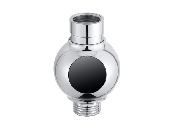 Compteur d'eau de douche avec thermometre integre, MYFLOW, M22/M24, filet chrome