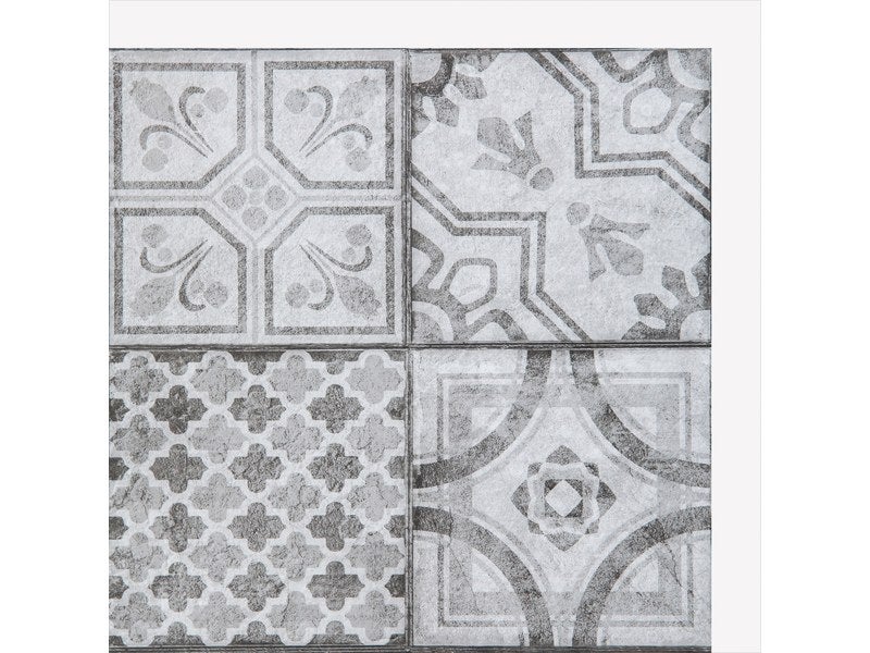 Crédence adhésive, effet métallique, Tile Art alu brosse, 60X60