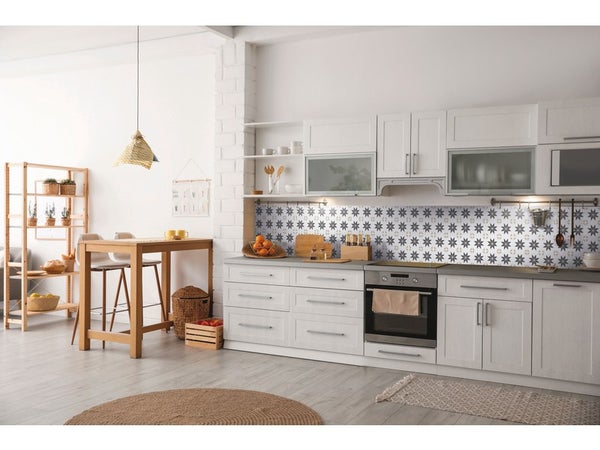 6 crédences adhésives Wall Tile effet carrelage, gris, 30.5 cm x 30.5 cm