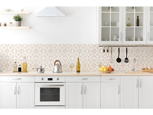 6 crédences adhésives Wall Tile effet carrelage, beige, 30.5 cm x 30.5 cm