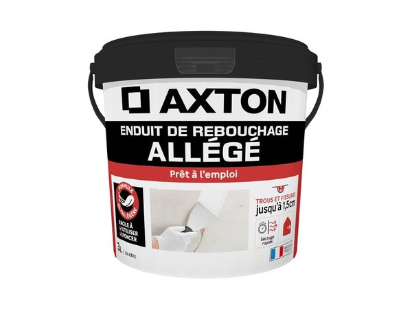 Enduit de rebouchage en pâte allégée AXTON 3 l