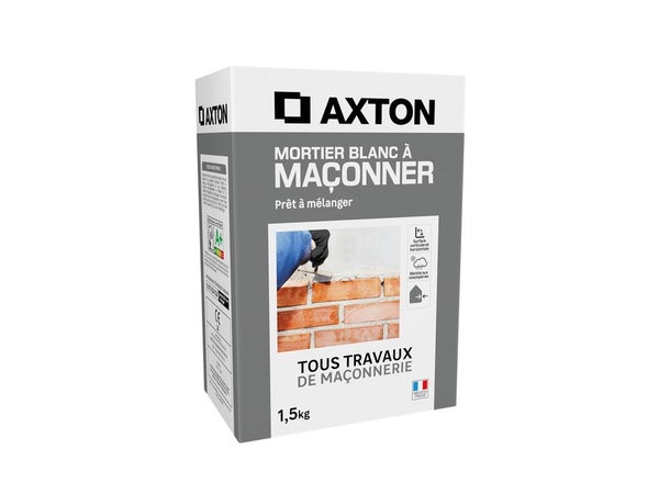 Mortier a maconner blanc AXTON, 1,5 kg