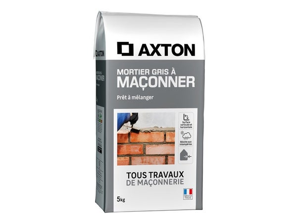 Mortier a maconner gris AXTON, 5 kg