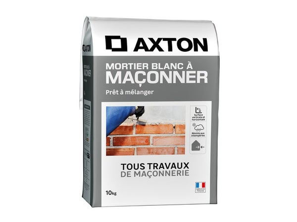 Mortier a maconner blanc AXTON, 10 kg