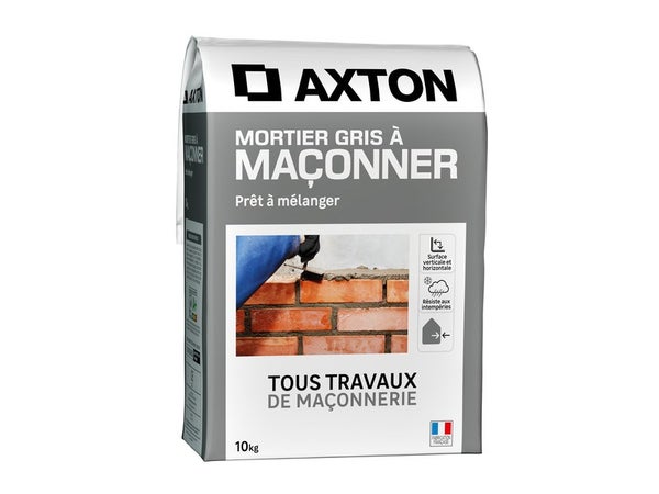 Mortier à maçonner gris, AXTON, 10kg
