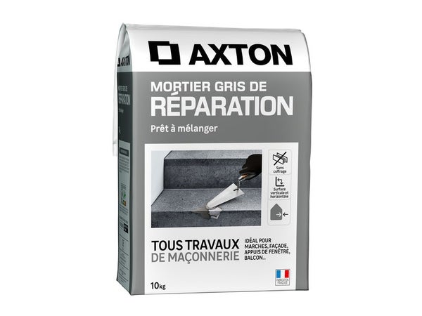 Mortier de réparation gris AXTON, 10kg