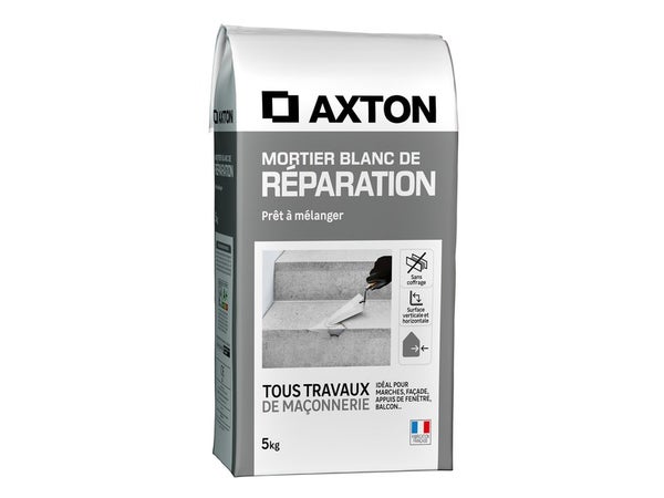 Mortier de réparation gris AXTON, 5 kg