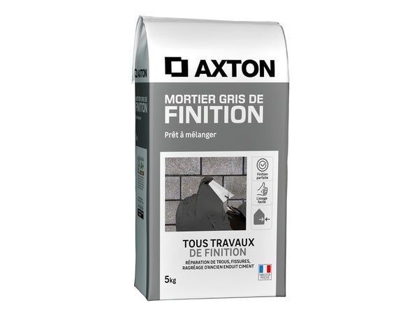 Mortier de finition gris AXTON 5 kg