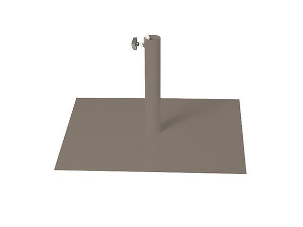 Pied de parasol carré autoportant, FLAT, L 62.5 x l 62.5 x H 35 cm, marron