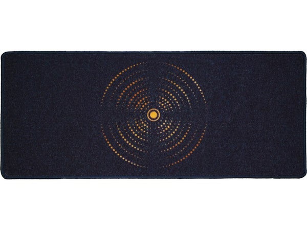 Tapis decoratif noir rectangulaire, l.50 x L.120 cm Dcuis50120abstrait