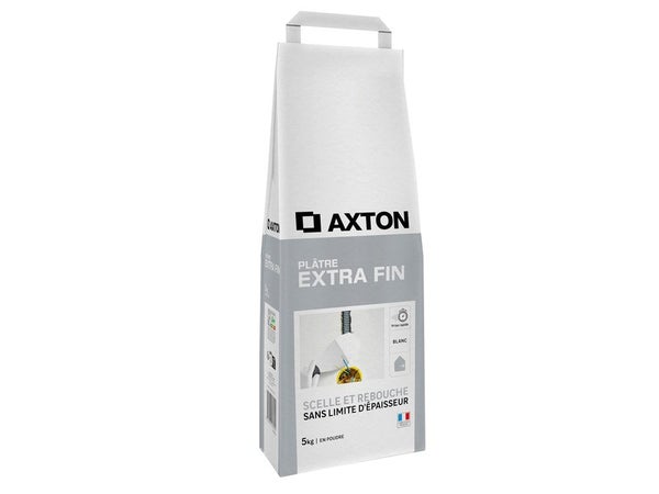 Plâtre extra fin poudre AXTON blanc 5 kg