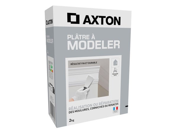 Plâtre à modeler, pâte AXTON blanc 2 kg