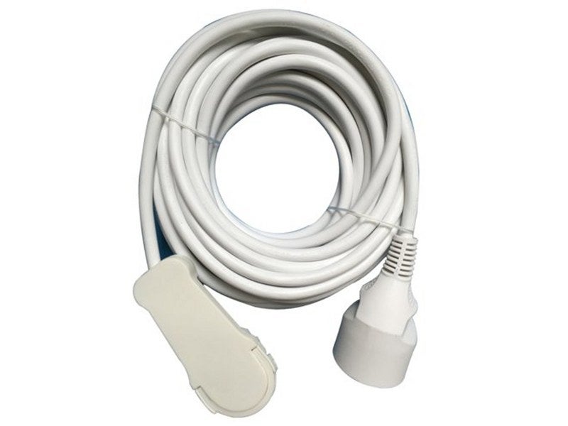 Câble d'alimentation électrique HO5VV-F 3G1,5 Blanc - 10m