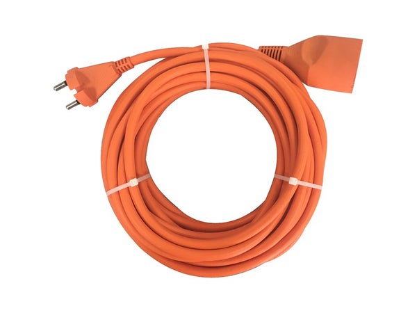 Rallonge electrique de terre sans terre HO5VVF, orange, 10 m, Lexman