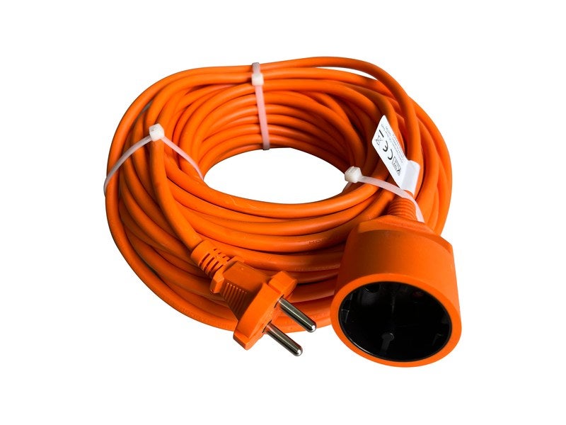 Q-LINK Rallonge avec verrouillage 3x1,5 mm² orange/noir, 15 mètres