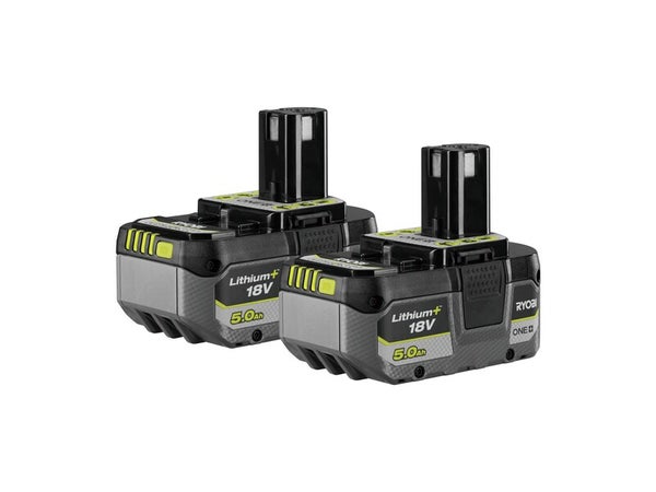 Lot de 2 batteries RYOBI, 18 V, 5 Ah Rb1850x2f12 lithium-ion