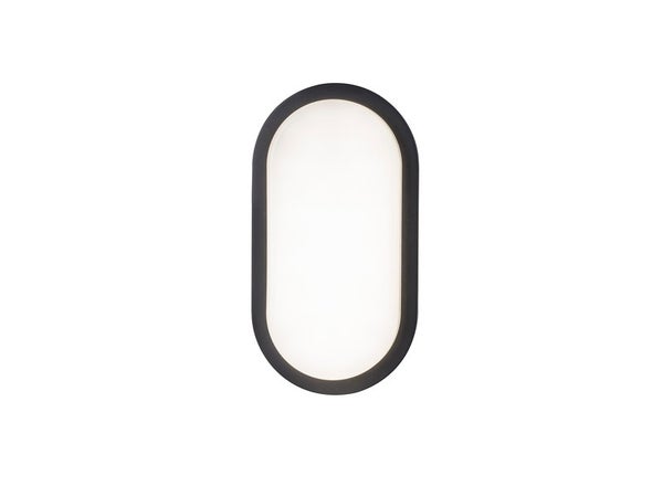 Hublot extérieur LED intégrée oval H.20 cm 1620 Lm noir Ezy INSPIRE