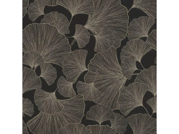 Papier peint vinyle Ginko noir