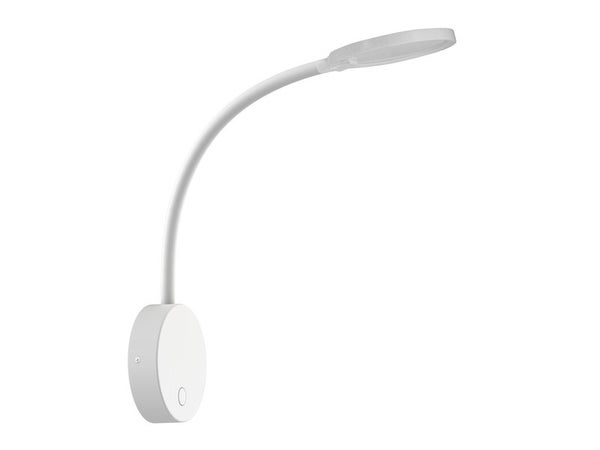 Applique, design métal blanc led integree 480Lm interrupteur, INSPIRE STARLA, 3000K