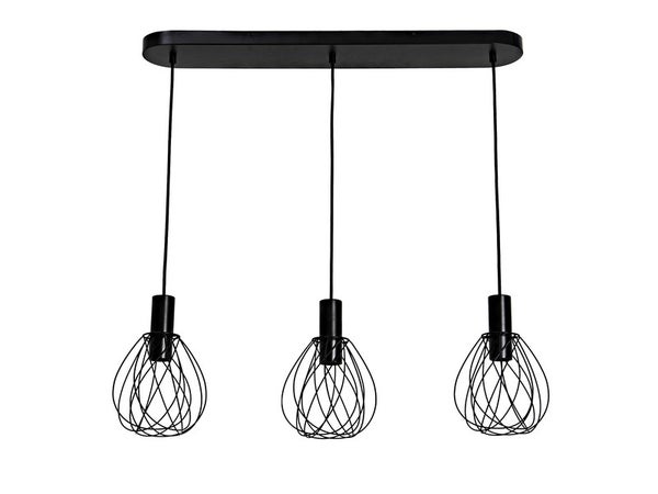 Suspension 3x e27 métal noir mat INSPIRE Merone D.18 cm
