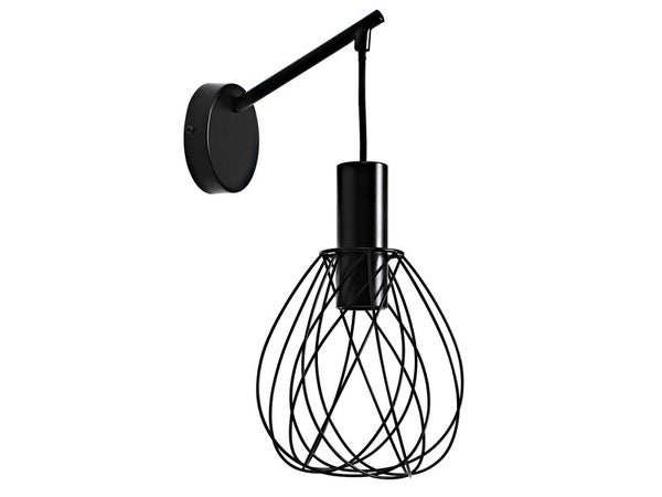 Applique 1x E27 max 60W, design métal noir mat INSPIRE Merone