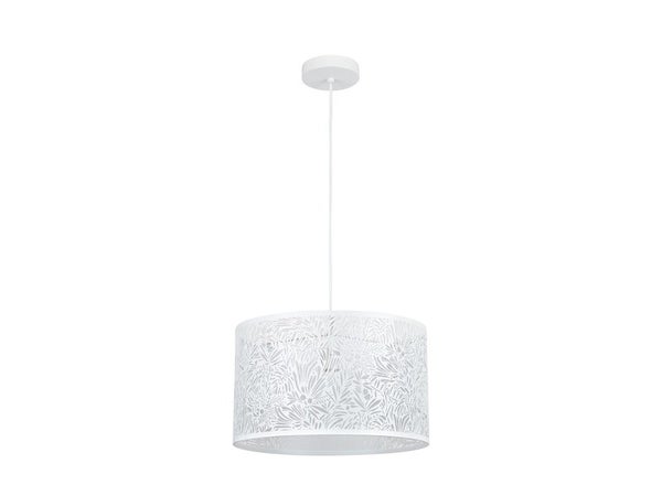 Suspension 1x e27 fer blanc mat INSPIRE Frella D.38 cm