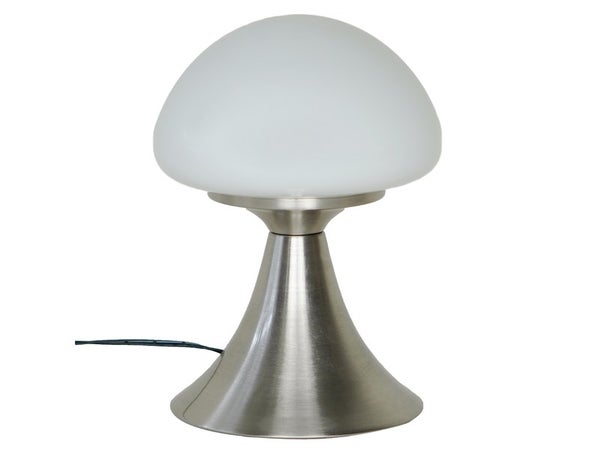 Lampe, design, métal nickel tactile, INSPIRE kinoko, 390lm, H. 22 cm