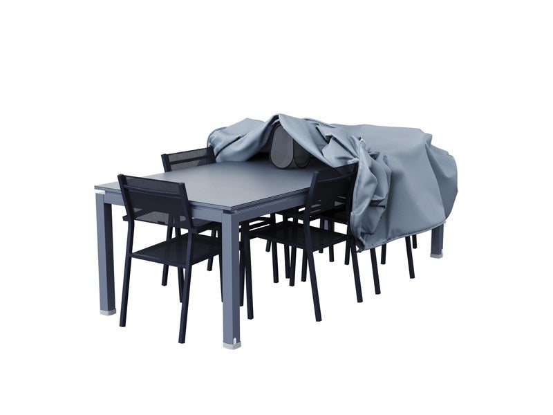Housse Salon de Jardin extérieur argent meubles couverture jardin étanche  couverture cour table et chaise combinaison