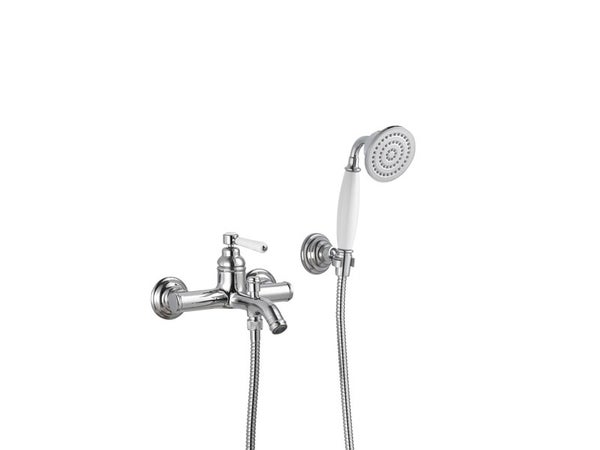 Mitigeur de bain Charm, avec flexible et pommeau brillant / chromé, SENSEA