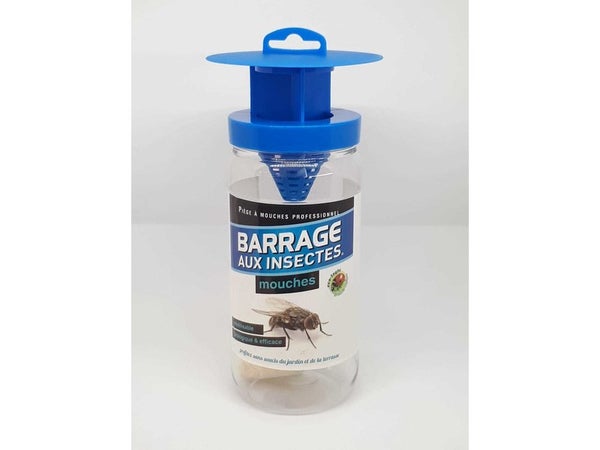 Piège anti-guêpes et frelons à poser et réutilisable, BARRAGE AUX INSECTES, bleu