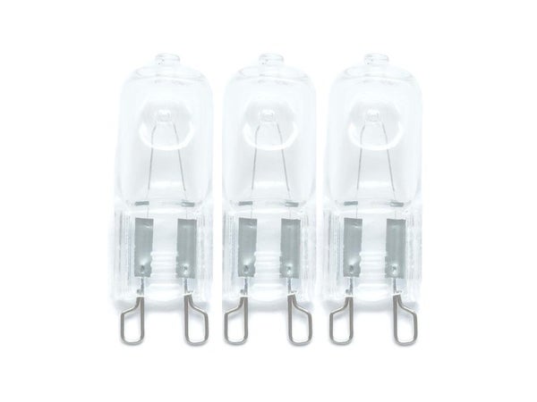 Lot de 2 ampoules bulbes halogènes 20W = 235Lm (équiv. 25W) G9