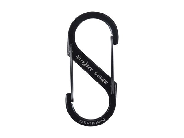 Mousqueton S-Biner noir verrouillable extra-petit Porte-clés pour