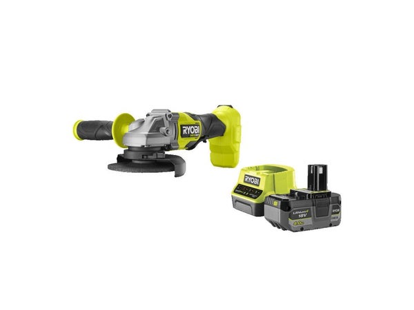Meuleuse d'angle sans fil 125 mm RYOBI Rag18x-1c40s 18 V