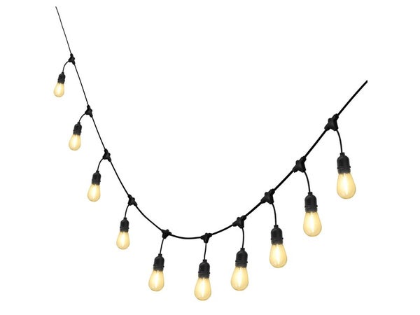 Guirlande extérieur GLEN led 10 ampoules lumière chaude 7.6M INSPIRE