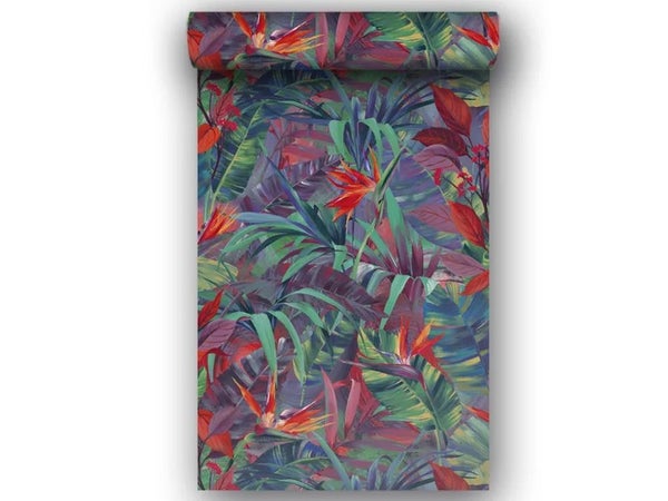 Papier peint intisse paradise flowers multicolore