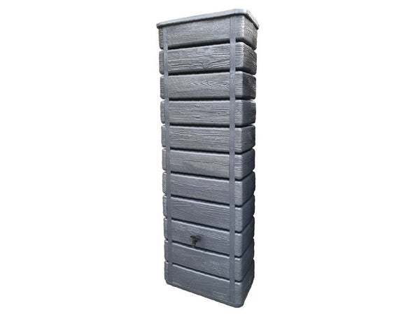 Récupérateur d'eau aérien mural, BELLI Wood, 300 litres, imitation bois anthracite